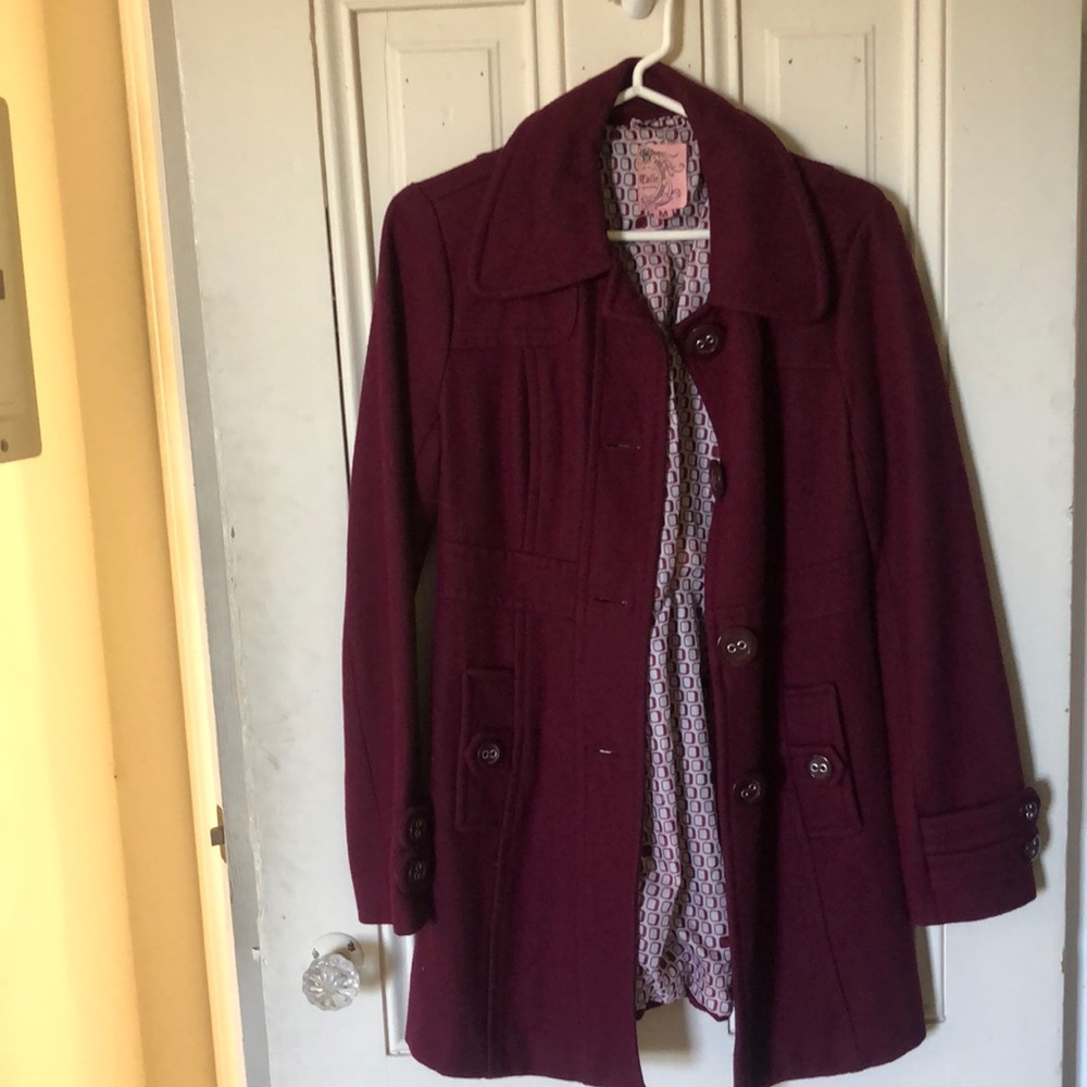Tulle pea coat from anthropology